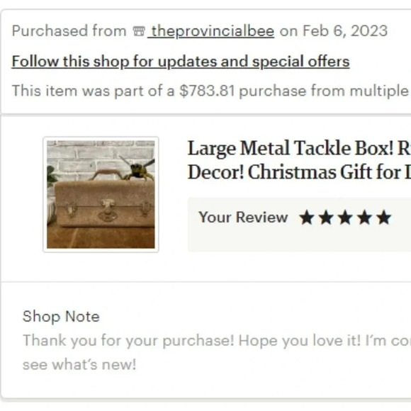 Vintage Distressed Metal Fishing Tackle Box - Home Decor - Accents - Picture 3 of 6